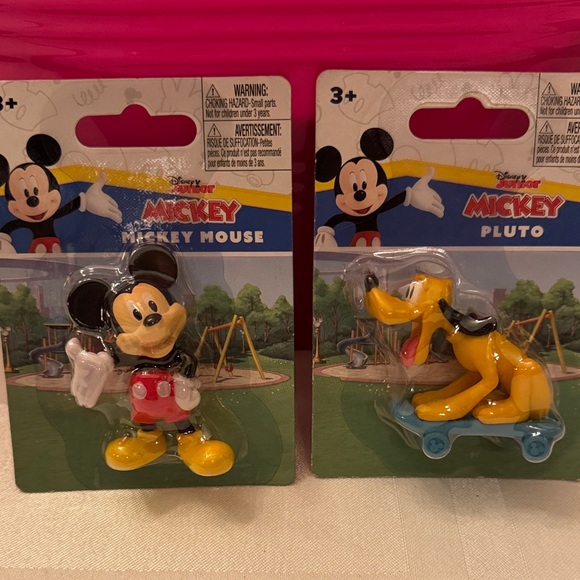 Disney | Toys | Disney Mickey Mouse And Pluto Action Figures Red Yellow ...
